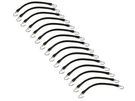 (pack Of 15) 15" Black Rubber Tarp Strap For Elasticity Epdm Secure Cargo Load. Fixed Price $49.99.