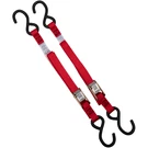 Ancra Classic Tie-down Straps 1IN X 66IN Red Pair Cam Buckle S-hooks 4088810. Fixed Price $38.04.