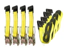 2" X 15' Ratchet Strap Tie Downs With Flat Hooks Cargo Trailer 4 Pack. Fixed Price $64.99.