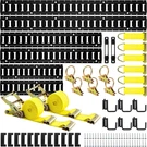 Track Tie-down Kit: 88 Pcs For Trailers, Vans, Motorcycles & Garages. Fixed Price $172.99.