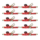 10 Pack Heavy Duty 3" X 30' Ratchet Tie Down Strap W/ J Hook Wll 5400 Lbs Red. Fixed Price $464.26.