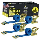Track Ratchet Straps Cargo Tie-downs, (pack Of 4) X 20 Heavy Duty Blue. Fixed Price $65.18.