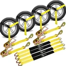 Trekassy Car Tie Down Straps, 12FT, 10000LBS, Heavy Duty Ratchet Kit, 4PACK. Fixed Price $98.74.