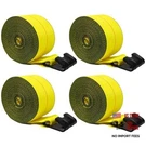 4'' X30' Winch Straps With Flat Hooks, Heavy Duty Trailer Pack Yellow. Fixed Price $87.75.
