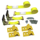 Indusafe Wheel Chock Tie Down Kit Trailer Tire Straps System For Atv Utv Mower. Fixed Price $46.99.