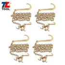 Pieces 5/16" 8' G80 Tow Chain With 15" Jrt Hook Grab 4700LBS. Fixed Price $117.84.