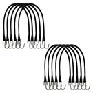 Pack Heavy Duty 100% Natural Rubber 21" Tie Down Trailer Bungee Cord Straps. Fixed Price $25.99.