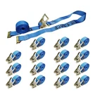 16 Pack 2" X 20' E-track Ratchet Tie Down Strap Truck Trailer Enclosed Cargo Van. Fixed Price $161.32.