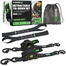 Rhino Usa Retractable Ratchet Straps 1"X10' 2-PACK Black. Fixed Price $37.99.