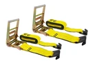 Mytee Products 4" X 30' Ratchet Tie Down Straps W/flat Hook 2 - Pack, Yellow. Fixed Price $137.99.