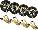 Mytee 4-PACK 2"X120" Car Trailer Tie Down Straps 3333LB Lasso Hooks. Fixed Price $82.68.