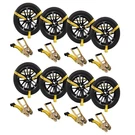 Mytee Products 8 Pack X 120 Car Tie Down Straps For Trailer Flat Hook - 3333. Fixed Price $187.05.