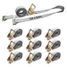 10 Pack 2" X 16' E-track Ratchet Tie Down Strap Truck Trailer Enclosed Cargo Van. Fixed Price $116.87.