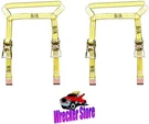 Qty. 2, Flat Hook Side Rail Ratchet Tie Down Straps For Rollback, Carrier. Fixed Price $167.23.
