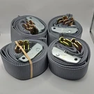 (4PK) 2" X 16' Grey Interior Van Strap Cam Buckle Assembly With E-track Fittings. Fixed Price $30.00.