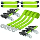 Vulcan 8-POINT Car Tie Down Kit Snap Hooks On Both Ends, 4 Pack High-viz. Fixed Price $125.99.