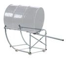55 Gallon Movable Drum Cradle, 500-POUND Capacity W/ Non-sparking Tilting Wheels. Fixed Price $81.99.