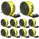 Vevor Truck Straps Winch 4"X30' With Flat Hook For Towing 10 Pack Yellow. Fixed Price $97.90.