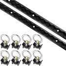 Yaocom Track Tie Down System Includes 2 Pack 4FT Black Anodized Aluminum. Fixed Price $96.54.