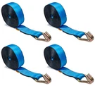 4PK 2"X20' Blue Winch Straps W/wire Hooks For Flatbed Truck - 3333 Lbs Wll. Fixed Price $37.99.