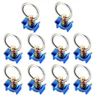 Atpeam Single Stud L-track Fitting With Round Ring Pack Of 10 Blue. Fixed Price $25.99.