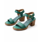 A.S.98 Arvin Sandals Emerald Leather Studded Block Heel Eu 39 Us Buckle Strap. Fixed Price $109.99.