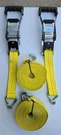 Lot Of Husky Ratchet Tie Down Straps Wll 3333 Lbs Heavy Duty Hooks Yellow Euc. Fixed Price $45.00.