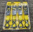 (qty 4) Stanley S9500 Black/yellow 1" X 10' Ratchet Strap Light Cargo 300 Lb. Fixed Price $19.99.