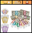 Assorted Money Bands 1000 Self-sealing Bill Straps, Color-coded Denominations. Fixed Price $104.99.