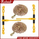 Findmall 2PC G80 Chain Bundle Kit 5/16"-3/8" Ratchet Binder 7100LB W/ 20FT. Fixed Price $104.26.