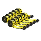 Mytee 10 Pack Winch Straps 4" X 27' Yellow Heavy Duty With Flat Hooks 5400LB 37D. Fixed Price $84.98.