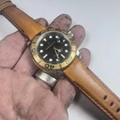 20MM Mid Brown Leather Curved Fitted Strap Rolex Submariner Oiled. Fixed Price $89.99.