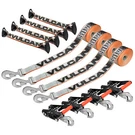 Vulcan 8-POINT Roll Back Car Tie Down Kit Snap Hooks, 4 Pack Silver Series. Fixed Price $123.99.