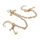 5/16" 2' G80 Trailer Transport Tow Chains W/ 8" Jrt Hook 5400LBS V Bridle. Fixed Price $34.64.