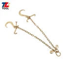 5/16" 2' G80 W/ 8" Jrt Hook Trailer Transport Tow Chains 5400LBS V Bridle. Fixed Price $34.12.