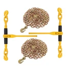Pcs G80 Chain And Bundle Kit 5/16"-3/8" Ratchet Binder With 20FT 7100LBS. Fixed Price $117.99.