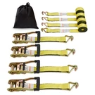 Uimoso 4 Pack Ratchet Tie Down Straps 5000 Lbs 2" X 15' Heavy Duty Double J Hook. Fixed Price $32.99.