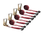 (pack 4) 2"X30' Kinedyne Red Tie-down Ratchet Straps W/ Flat Hooks, 3,335 Wll. Fixed Price $116.99.