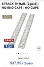Powertye Track 3 Ft 2 Pack. Fixed Price $30.00.