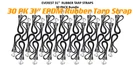 30-PK 31" Epdm Rubber Tarp Strap/uv Resistant/bungee Cords/secure Cargo Control. Fixed Price $45.00.