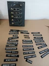 Vintage 6 Gang Circuit Breaker Marine Fused Switch Panel With Dash Tags. Fixed Price $35.00.