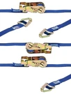 3 Lot Kinedyne 711281/45PK 1"X12FT Blue Ratchet Tie Down Strap J Hook 2500LBS. Fixed Price $88.95.