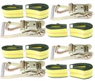 (4 Pack) 2"X10' Lasso Car Strap Finger Hook Ratchet Tire Tie Down- Wheel. Fixed Price $49.99.