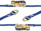 Lot Kinedyne 711281/45PK 1"X12FT Blue Ratchet Tie Down Strap J Hook 2500LBS. Fixed Price $64.95.