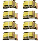 8 Pack 2" X 12' Ratchet Straps Track Cargo Tie Down Heavy Duty 4000LBS. Fixed Price $59.99.