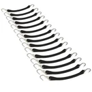 (pack Of 15) 9" Black Rubber Tarp Straps For Load Construction 1/4" Quarter Inch. Fixed Price $35.99.