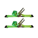 3" X 30' Ratchet W/flat Hook Heavy Duty Cargo Tie Down Straps Wll 5400 Lbs. Fixed Price $369.99.