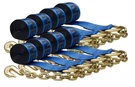 8 Pk 4"X30' Kinedyne Winch Strap W/ Chain Anchor, Wll 5400 # Trailer Tie Down. Fixed Price $279.99.