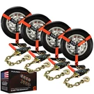 Lasso Car Tie Down - Chain Anchors 2"X96" 4 Pack Proseries 3300 Lbs Swl. Fixed Price $144.99.