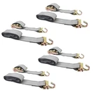 4 Pack 2''X12' Track Ratchet Strap W/ J Hook For Enclosed Trailers, 3000 Lbs. Fixed Price $41.99.